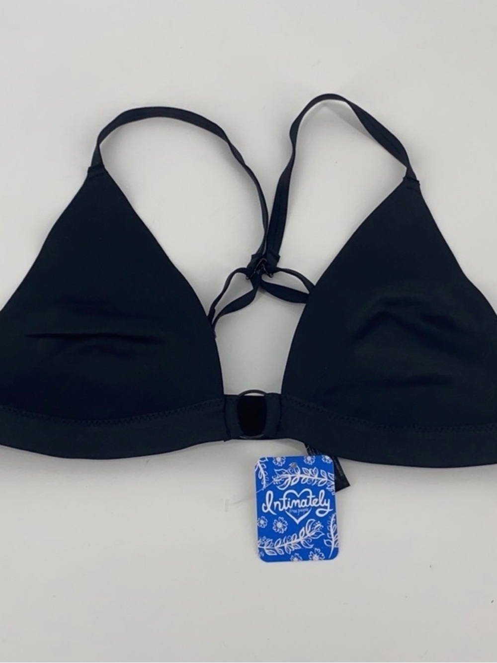 Free People Black Triangle Bralette with adjustable Straps